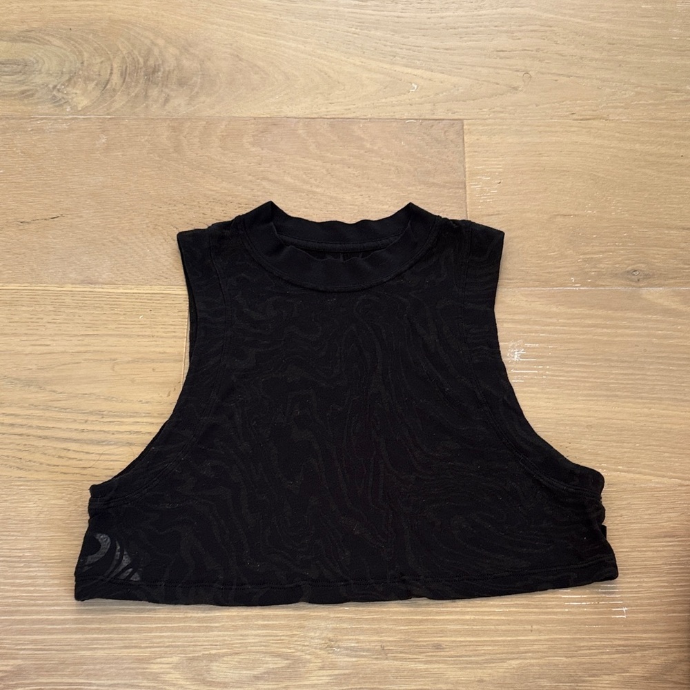 lululemon athletica Black Textured Tank Top probably size extra small or small